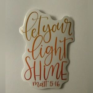 ⚪️Matthew 5:16 Let Your Light Shine” Bible Verse Biblical Vinyl Sticker Decal